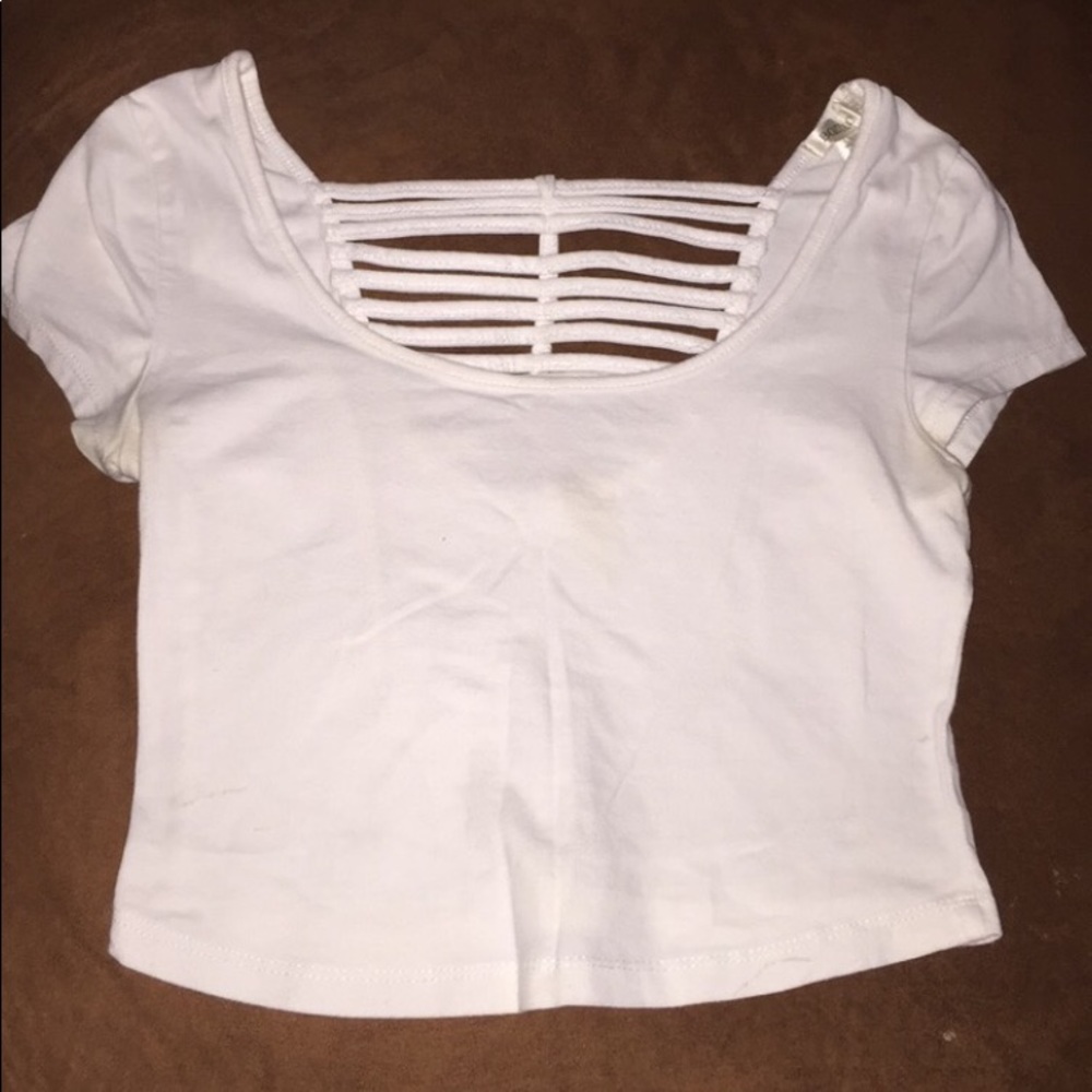 White crop top